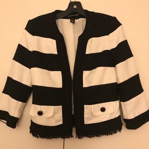 White and black jacket